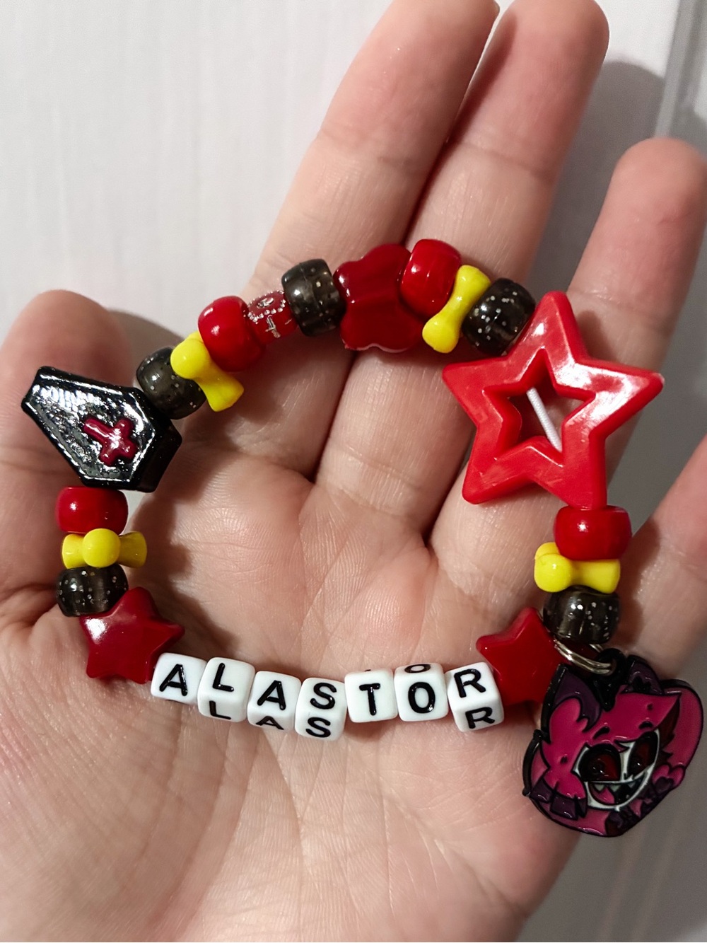Hazbin Hotel: Alastor Inspired Kandi Bracelet